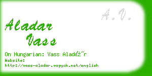 aladar vass business card